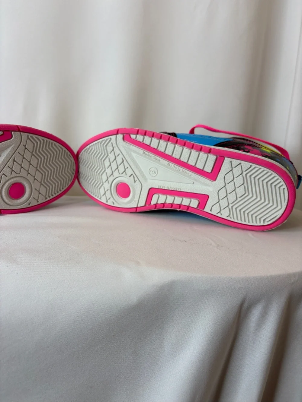 Kids High-Top Sneakers in Neon Pink & Yellow